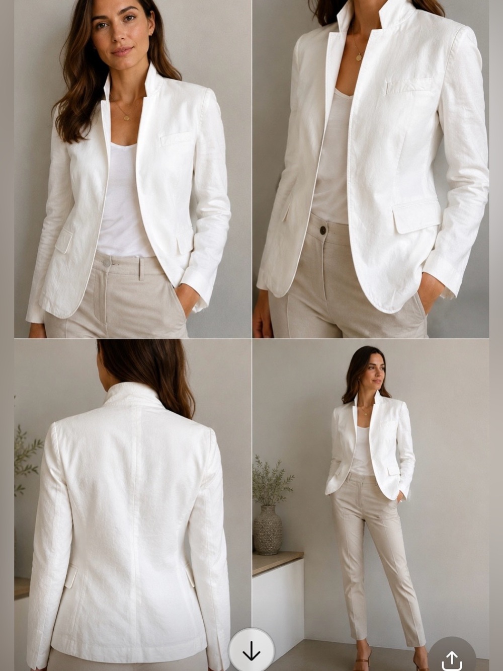 Theory White Tailored Women's Blazer size 0 - Picture 1 of 8